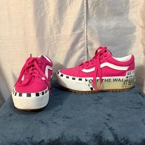 Vans Women's Bold Pink Platform Sneakers